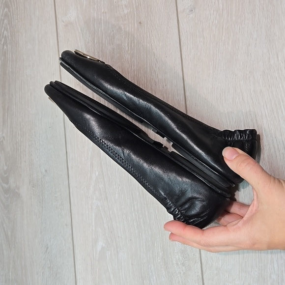 Tory Burch Womens Minnie Travel Logo Leather Loafer Slip on ballet shoes sz 7M - Picture 11 of 15